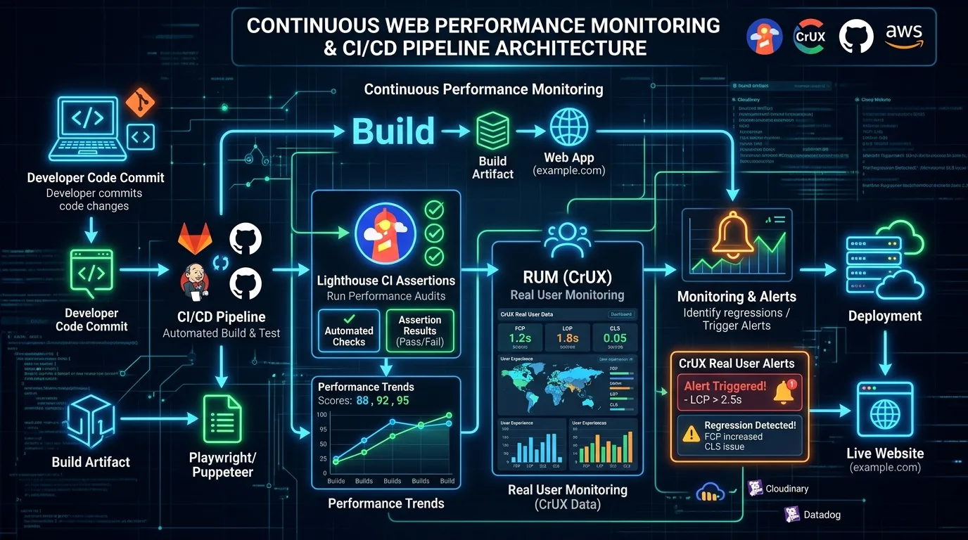 Automated Web Performance CI/CD Pipeline and Real-Time Search Governance Monitoring