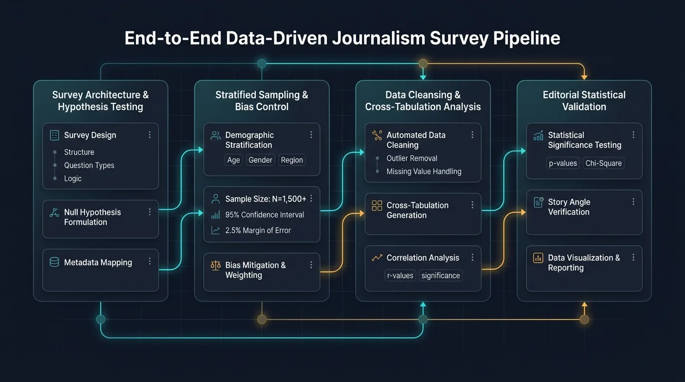 End-to-End Data-Driven Journalism Survey Pipeline for Link Building