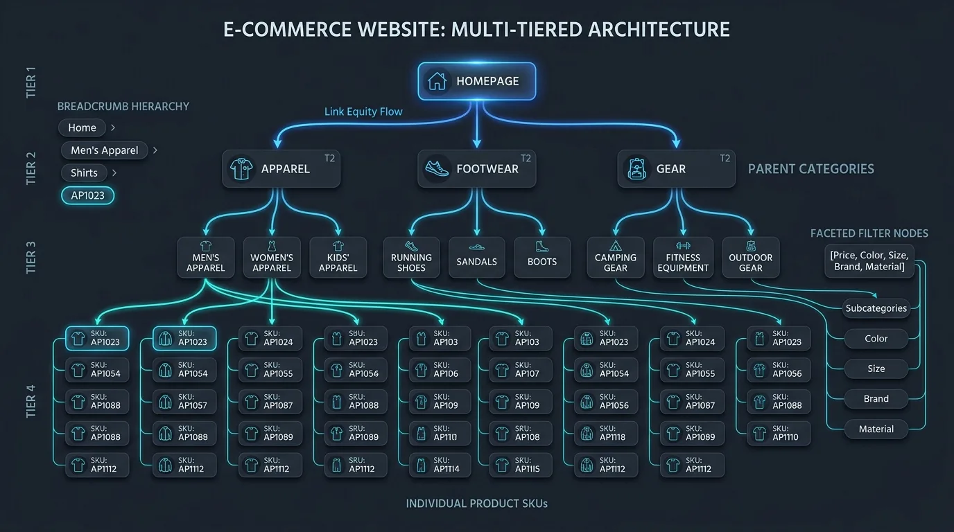 E-Commerce Subcategory Hierarchy and Parameter Architecture