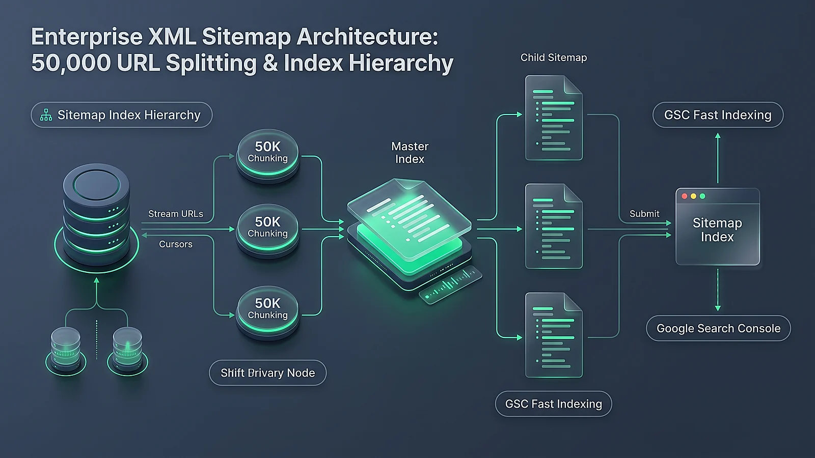 Enterprise XML Sitemap Architecture and 50K Splitting