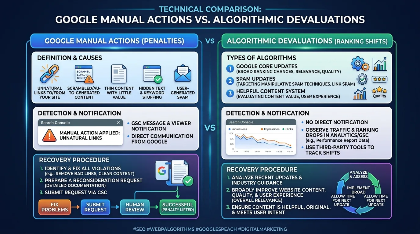 Google Algorithm Updates and Penalties Taxonomy Comparison Matrix