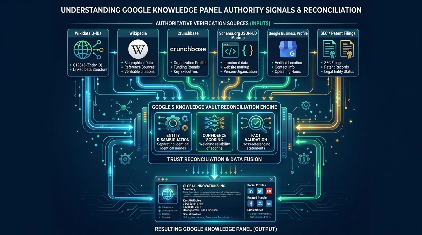 Google Knowledge Panel Reconciliation Engine and Authority Signals