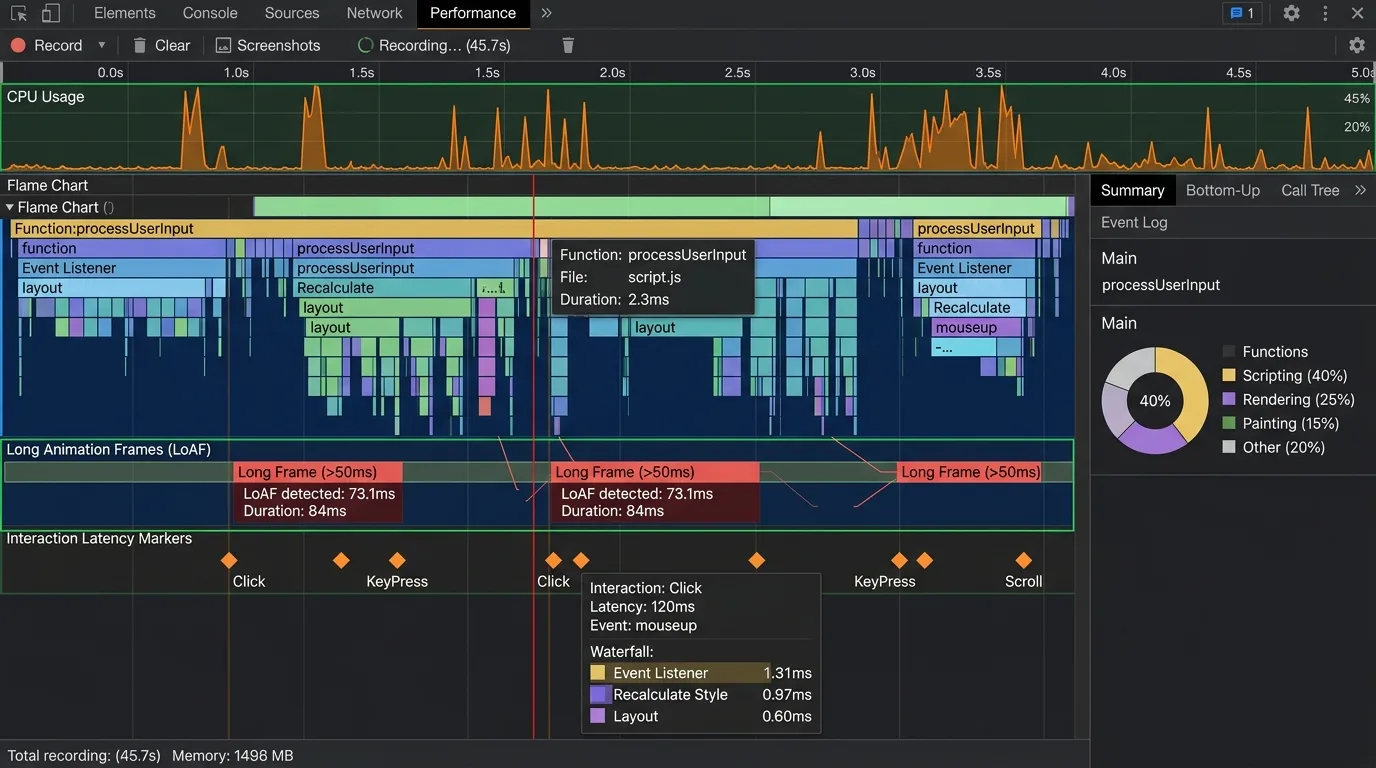 DevTools Diagnostic Profiling of Image Payload and Network Compression