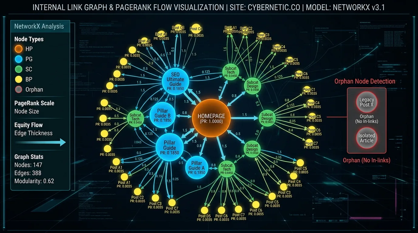 Internal PageRank Network Graph Analysis in Python
