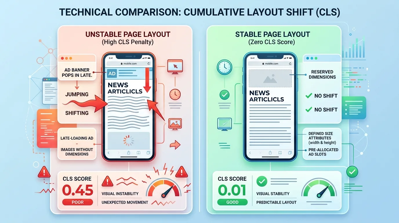 Mobile CLS Viewport Layout Shift Remediation
