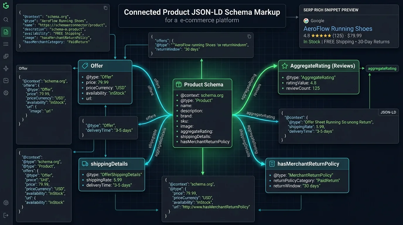 Nested JSON-LD Multi-Entity Graph Architecture
