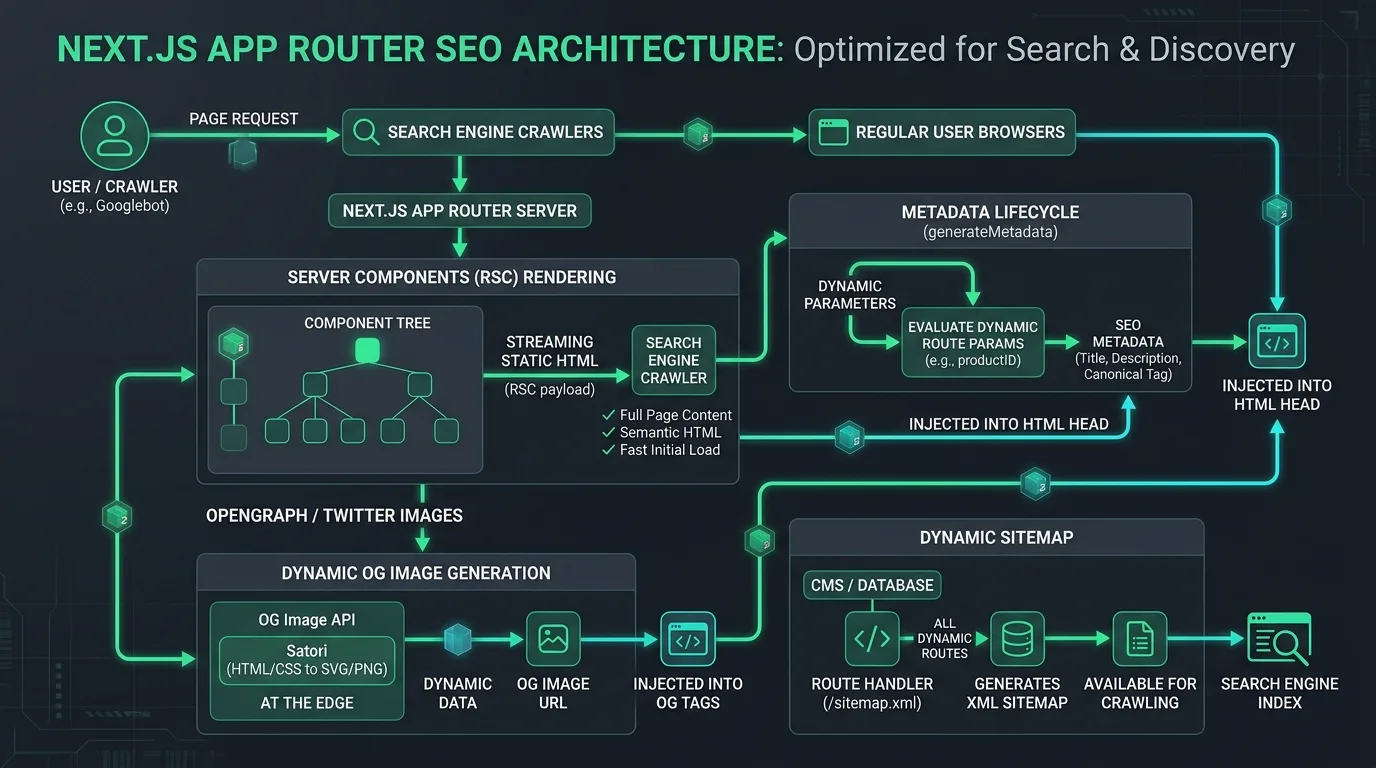 Next.js App Router SEO Architecture and Streaming Pipeline