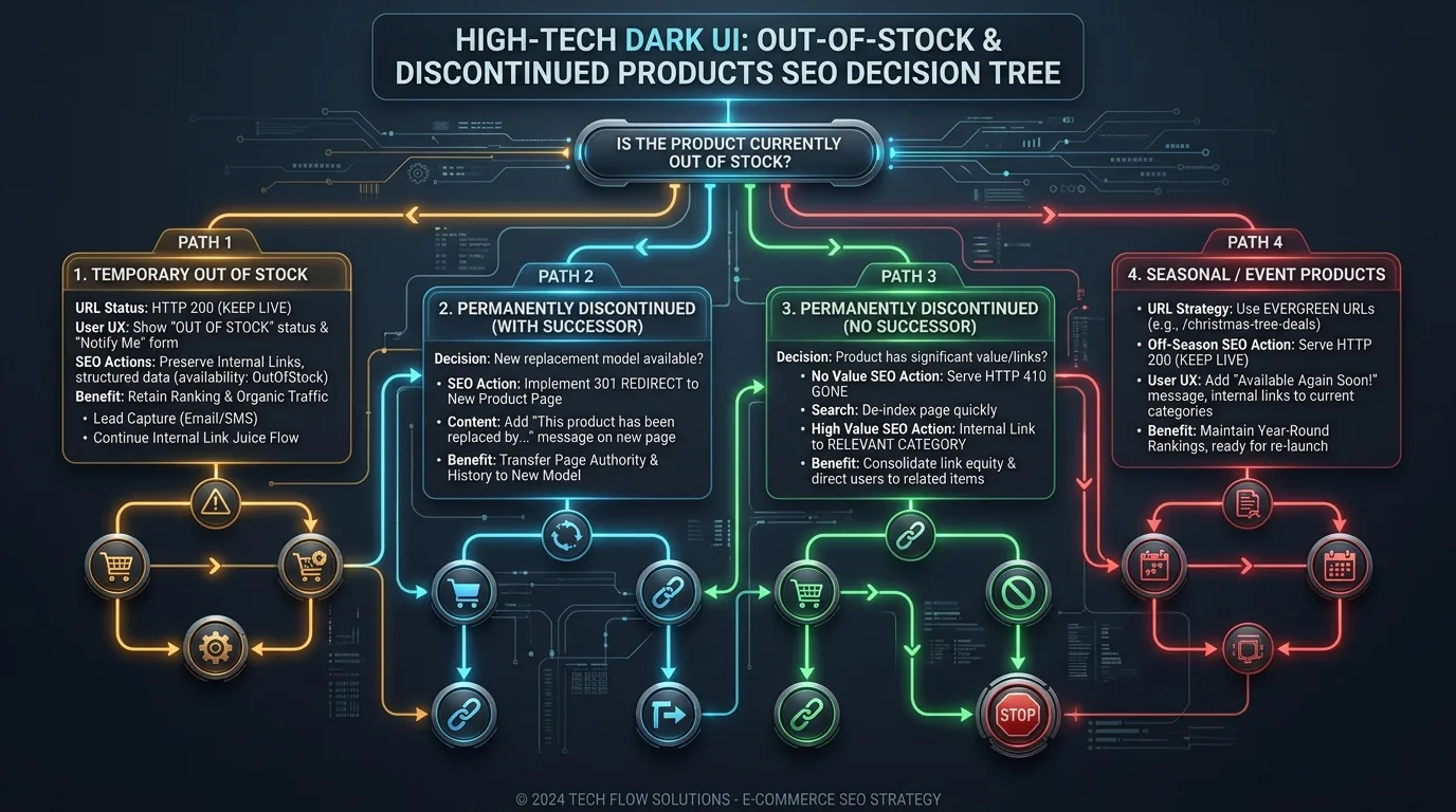 Out of Stock Product SEO Decision Tree